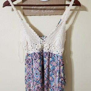 Cute crochet/sheer top